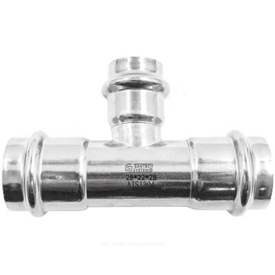 тройник перех нерж AISI 304 Дн22х18х22 пресс SantechSystems